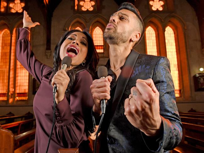 IN THE GROOVE: Charmaine Jones and Andrew DeSilva in St Francis Xavier’s Cathedral. Picture: NAOMI JELLICOE