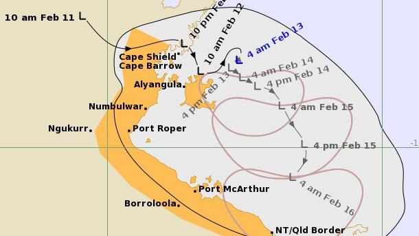 The Cyclone watch cancelled was for ‘Herman’ but authorities have warned the Territory to brace for wild weather. Picture: Bureau of Meteorology