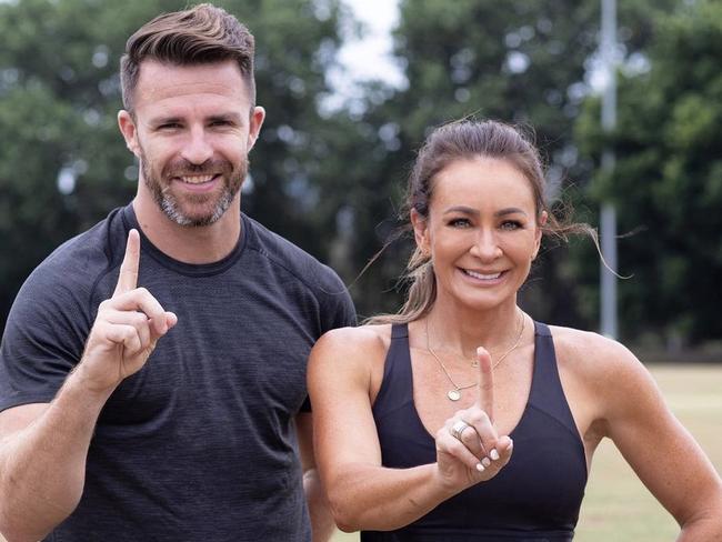 Personal trainer Todd Liubinskas and Michelle Bridges on social media.