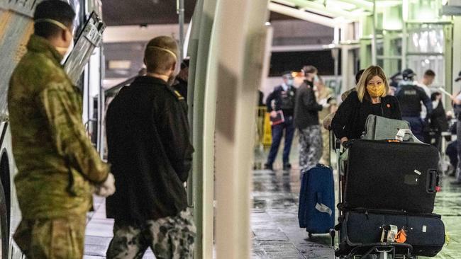 Passengers arriving at Sydney Airport. Picture: Monique Harmer