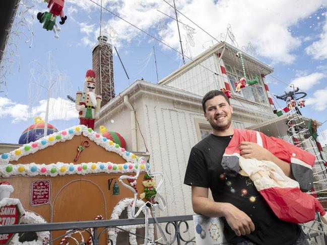 Giancarlo (Johnny) Rigoli who feels a bit deflated after complaints against his Christmas display at West Hobart. Picture: Chris Kidd. Picture: Chris Kidd