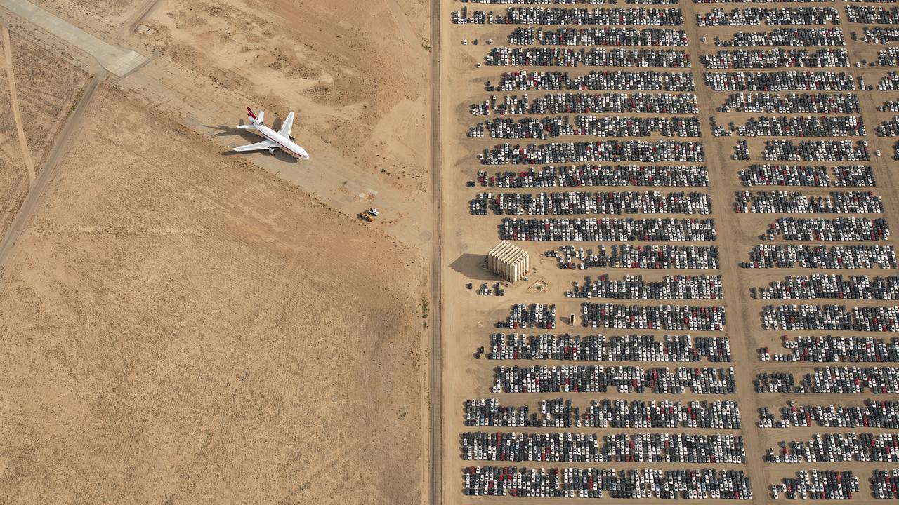 This aerial shot of the VW graveyard in the Mojave Desert took out top prize at 2018 National Geographic Photo Contest. Picture: Jassen Todorov.