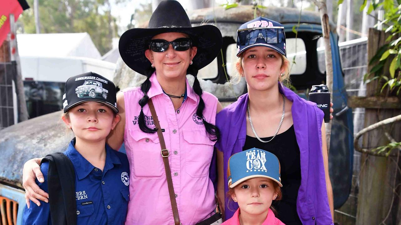 Tayla, Lida, Bailee and Zoe King at the Gympie Muster. Picture: Patrick Woods.