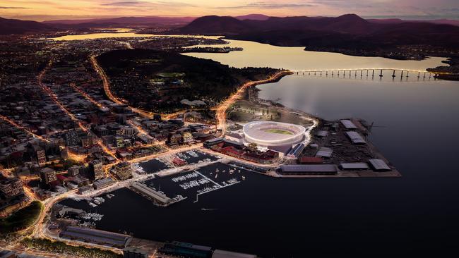 FIRST LOOK: Designs of what Hobart's new AFL stadium at Macquarie Point could look like. Images supplied by AFL