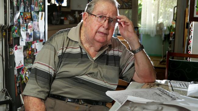 Tweed Heads resident Warren Keats with memorabilia from his uncle Austin Bede Pratt who served at Gallipoli. Picture: Tim Marsden