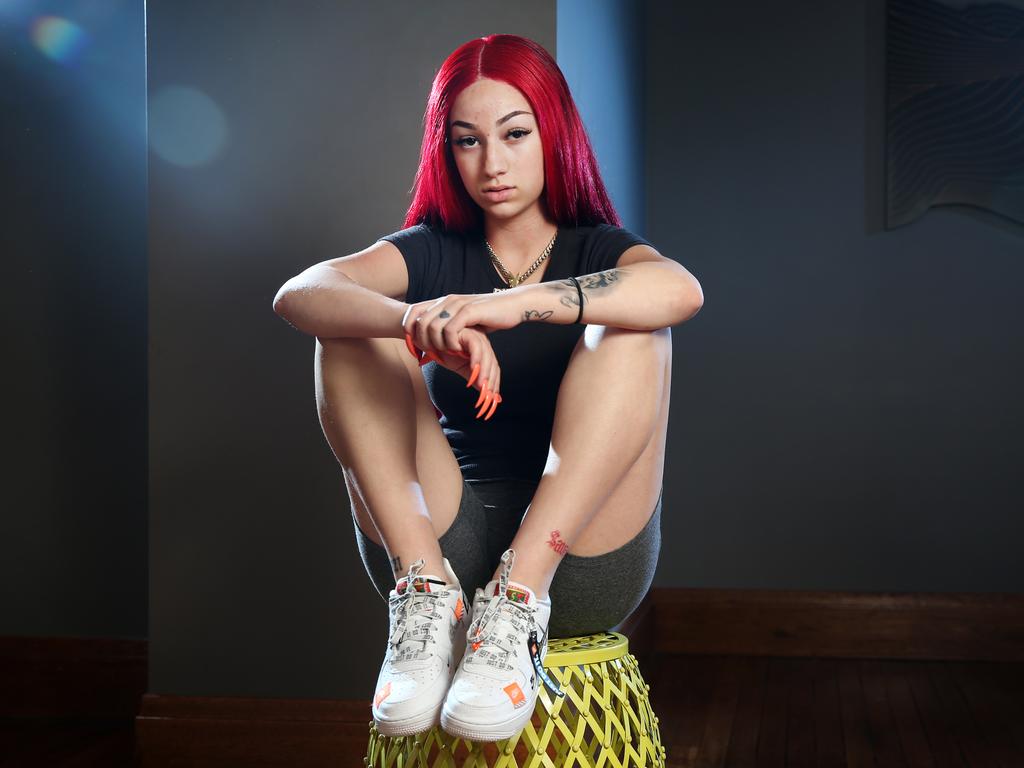 is American teen rap star Bhad Bhabie  is currently touring Australia. Picture: Richard Dobson