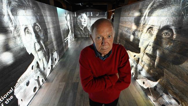 Holocaust survivor Aaron Fresco at the opening of Queensland’s first Holocaust museum in Brisbane. Picture: Lyndon Mechielsen