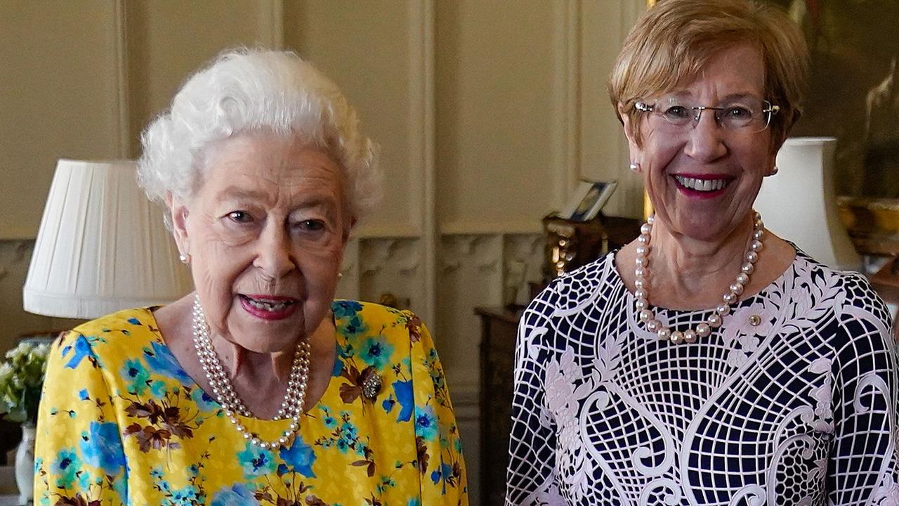 The Queen with Governor of NSW Margaret Beazley. Picture: Andrew Matthews/AFP