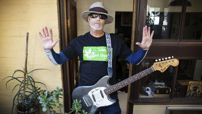 Look, Ma, no bands ... singer-songwriter Steve Kilbey (of the Church) at his home at Coogee in Sydney's east. Pictue: John Feder