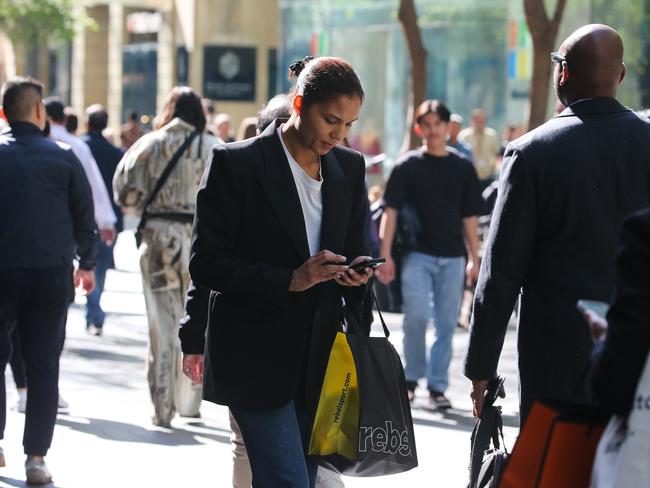 SYDNEY, AUSTRALIA  - Newswire Photos  AUGUST 09 2023: A view people walking and shopping in Pitt Street Mall in the Sydney CBD. Picture NCA Newswire/ Gaye Gerard