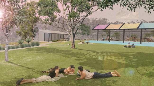 Artist impression of the giant new Adventure Parklands which will be built in Coomera by the Gold Coast City Council. Picture: Supplied.