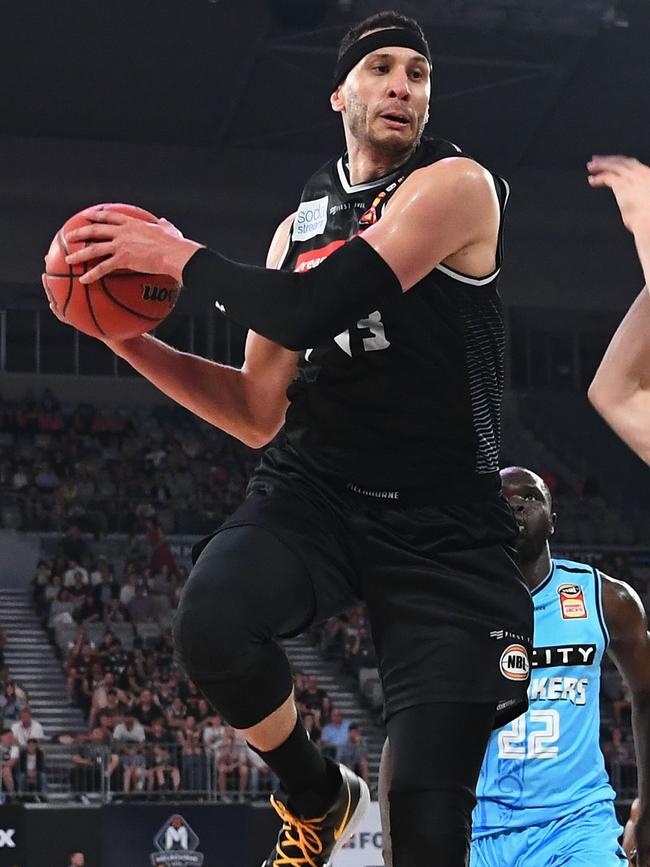 Josh Boone in action for Melbourne United.