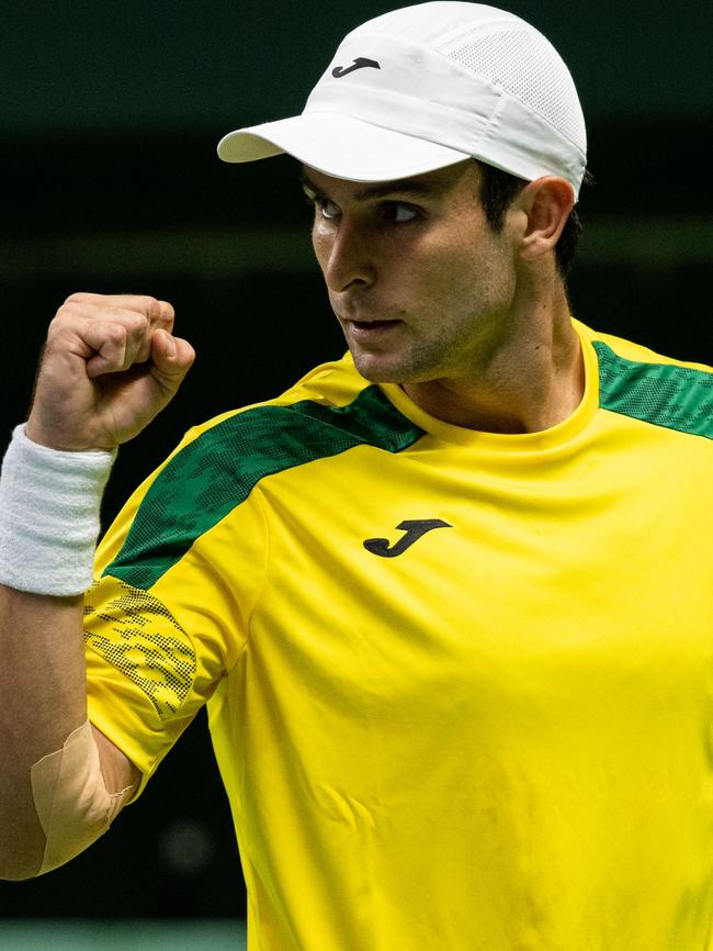 Alexander Vukic was too good. (Photo by Michael Campanella/Getty Images for ITF)