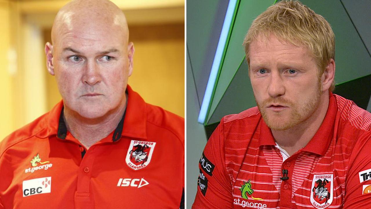 James Graham (right) says Paul McGregor is not 100% responsible for the Dragons' form slump