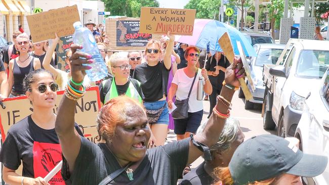 Darwin Women March 4 Justice. Picture Glenn Campbell