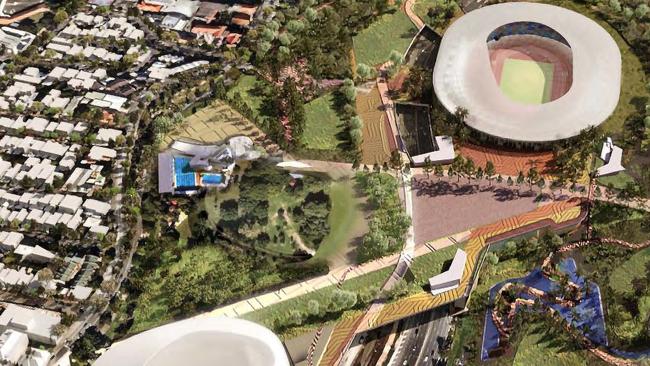 A plan for Victoria Park proposed by the Arcadis Victoria Park Strategic Plan for the 2032 Brisbane Olympic Games. Picture: supplied