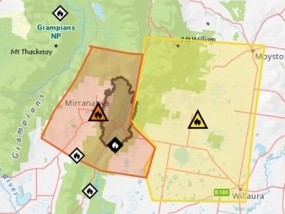 Residents have been urged to 'watch and act' following a bushfire. Picture: Victoria Emergency.