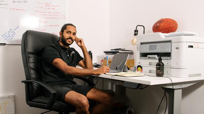 Anthony Wilson inside his home office. Picture: Morgan Sette