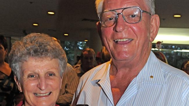 Mena and Ron Crew at a Queensland Cancer Foundation Christmas Party for volunteers at the Rydges Hotel. Picture: Russell Francis