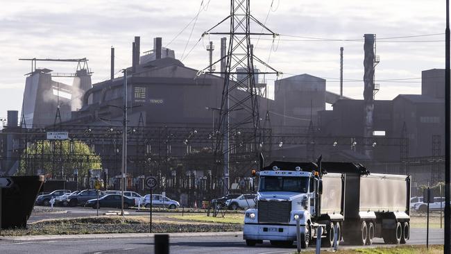 The TEMCO manganese smelter in Bell Bay in Tasmania's north.