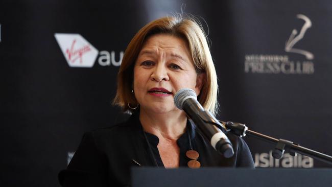 ABC managing director Michelle Guthrie speaks at a Melbourne Press Club luncheon. Photo: Aaron Francis