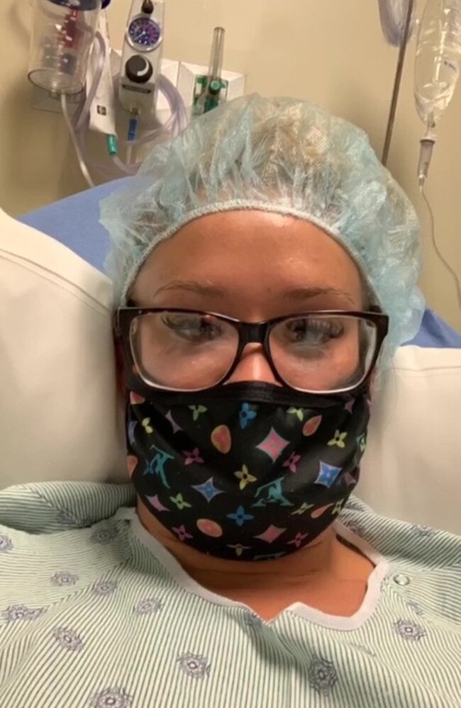 She was rushed to A&E in front of her 100 guests. Picture: TikTok/nicloespinder1