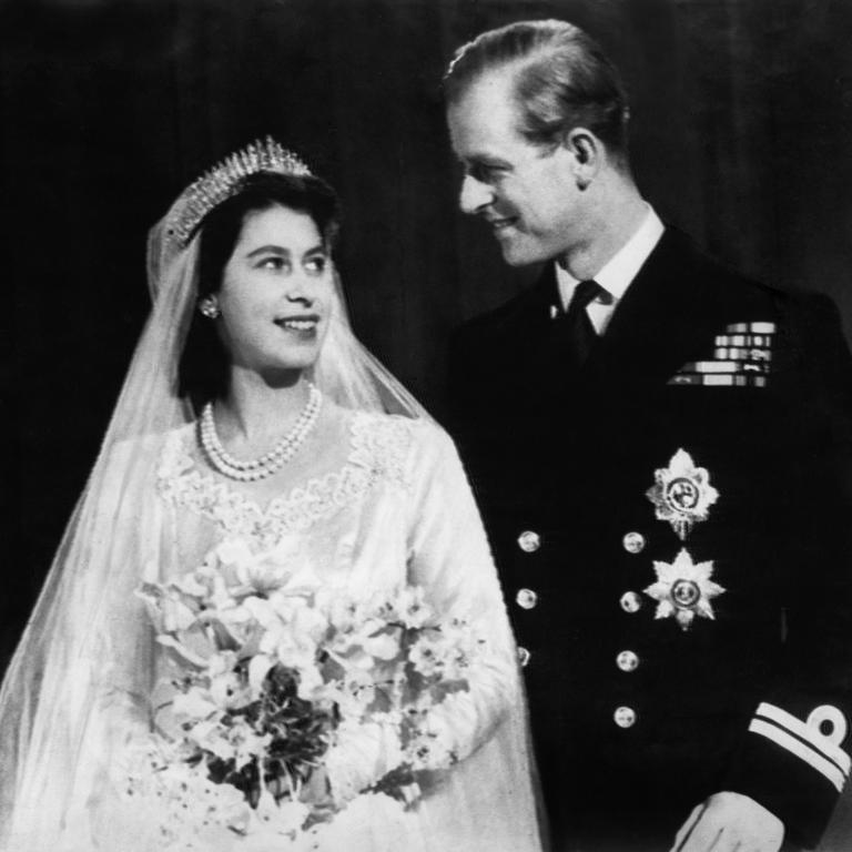 The wedding day of Prince Philip and Queen Elizabeth in 1947. Picture: ullstein bild/ullstein bild via Getty Images