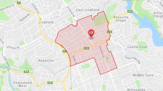 Roseville Public School catchment for students.