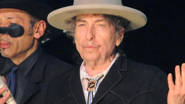 Singer-songwriter Bob Dylan has finally received his Nobel Prize medal. Picture: AFP