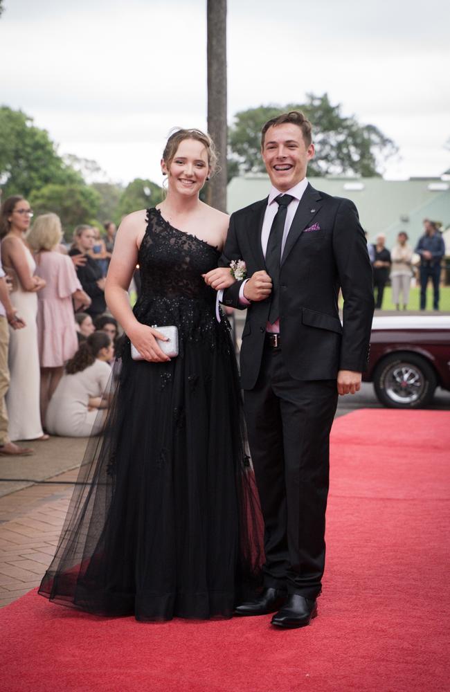 Lily Weimers and Andrew Gill arrive at Toowoomba Anglican School class of 2024 school formal. Friday, November 15, 2024. Picture: Christine Schindler