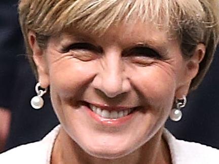 CANBERRA, AUSTRALIA - FEBRUARY 23: Minister for Foreign Affairs Julie Bishop and Treasurer Joe Hockey arrive to House of Representatives question time at Parliament House on February 23, 2015 in Canberra, Australia. (Photo by Stefan Postles/Getty Images)