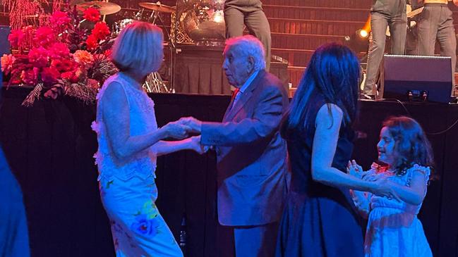 Harry and Rhonda Triguboff dancing at Harry's 90th birthday party last year.