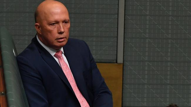 Peter Dutton during Question Time in the House of Representatives. Picture: Getty Images.