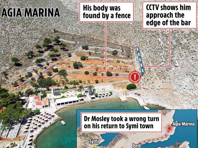 Mosley made it all the way to a bear bar, but died just metres from help. Picture: The Sun