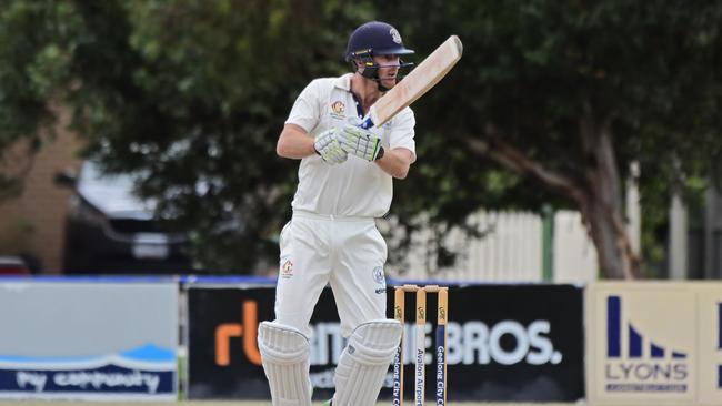 Richie Oliver batting for Geelong City. Picture: Stephen Harman