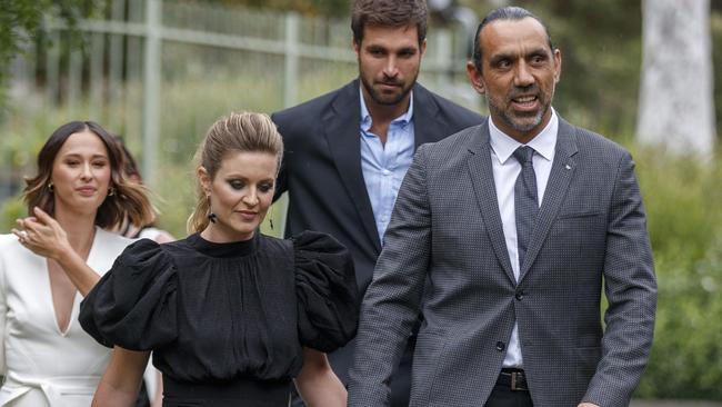 Adam Goodes was one of the Sydney A-listers at the Melbourne Fashion Festival. Picture: David Geraghty