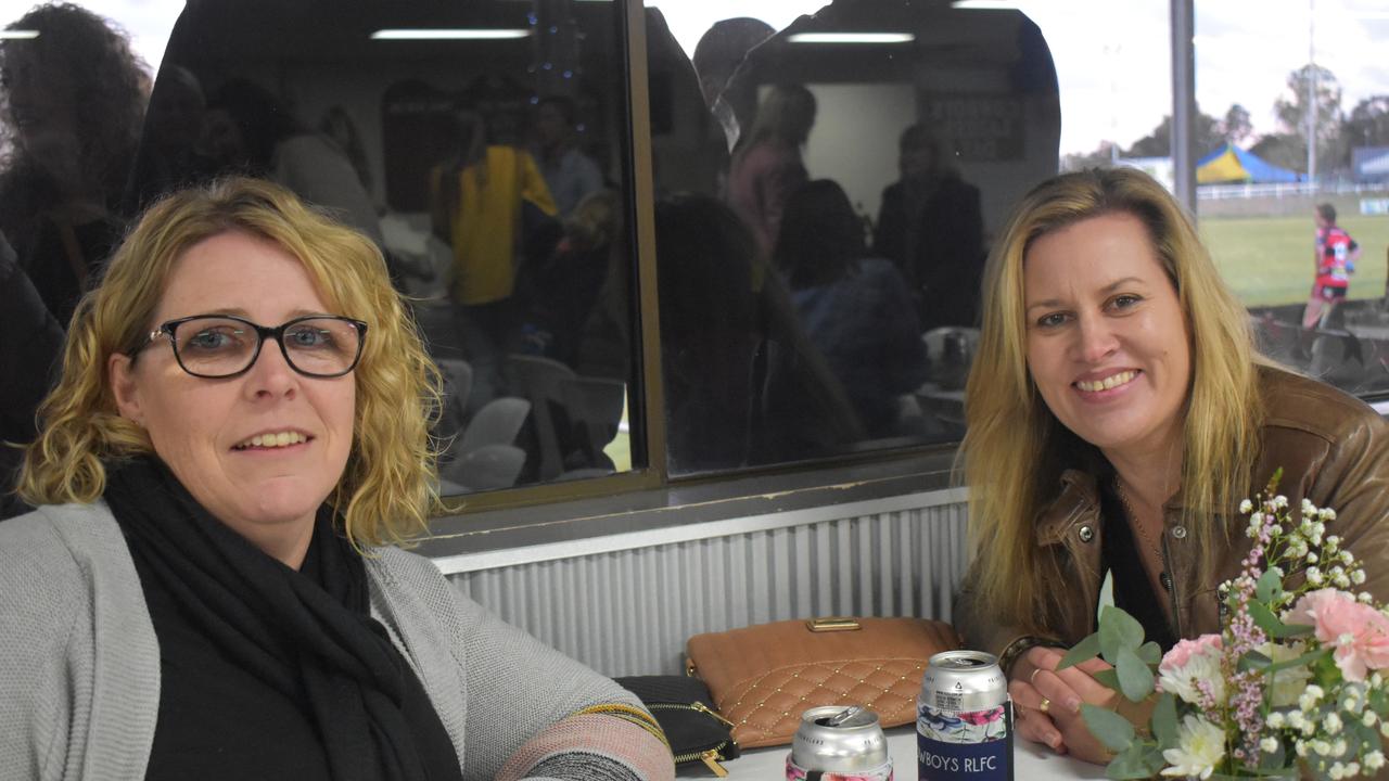 Jodi Coleman and Emma Smith at the 2021 Warwick Cowboys Ladies' Day.