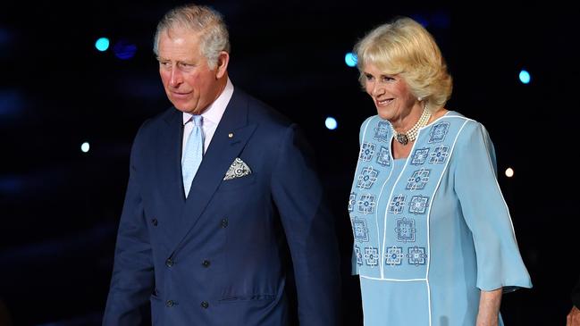 Prince Charles, Prince of Wales and Camilla, Duchess of Cornwall arrive during the Opening Ceremony