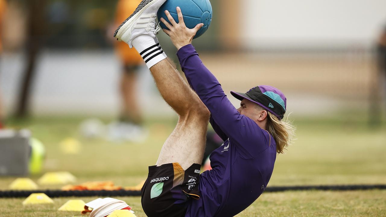 Ryan Papenhuyzen works on his fitness as he comes back from a fractured kneecap.