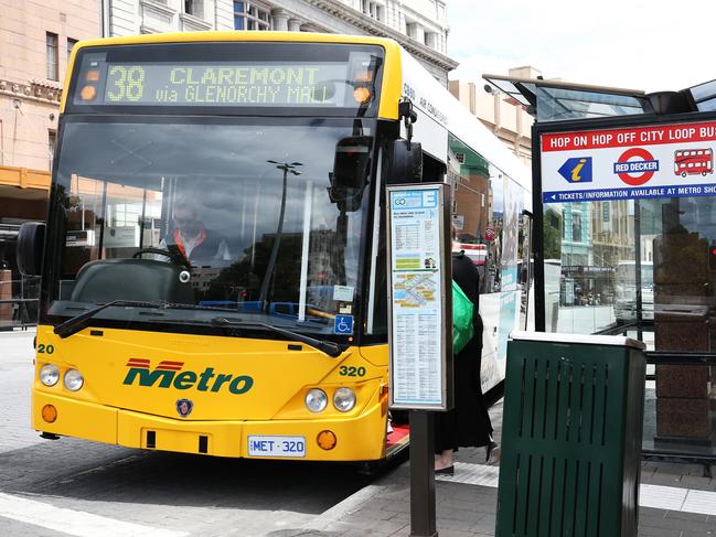 Generic pictures of Metro bus in Hobart. Picture Nikki Davis-Jones