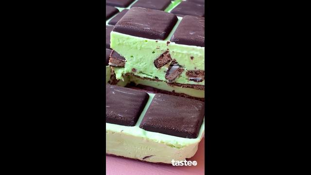 Choc-mint condensed milk ice-cream bars