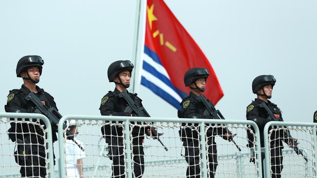 China’s navy already has more battleforce ships than the US Navy – 370 to 291. Picture: Getty