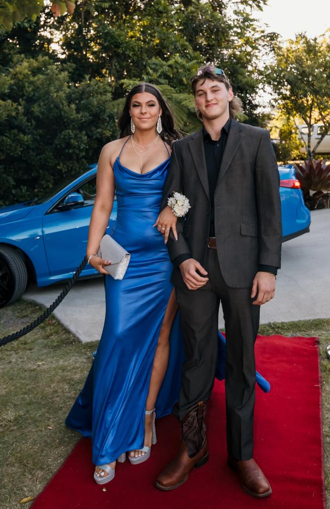 Jorja and Clancy at the Glasshouse Christian College formal. Picture: Jordan Bull of JBull Photography