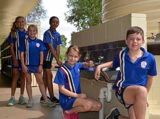 SAVING WATER: Students at Mundubbera State School will help implement a wastewater recycling program after receiving a Woolworth's Junior Landcare grant. Picture: Felicity Ripper