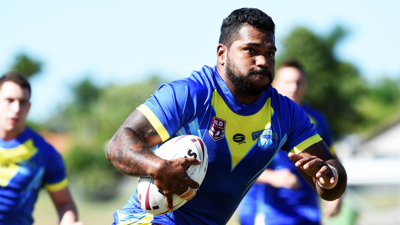 Davin Crampton playing for Townsville in the 2018 Foley Shield. Picture: Zak Simmonds