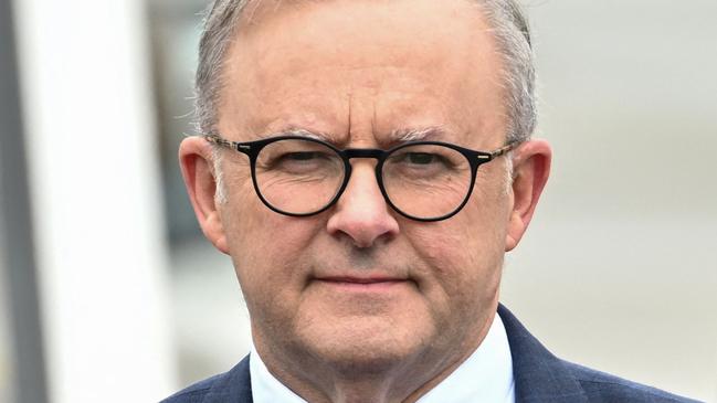 Australia's Prime Minister Anthony Albanese arrives at Hiroshima airport in Mihara, Hiroshima prefecture on May 19, 2023, to attend the first day of the G7 Leaders' Summit. (Photo by Philip FONG / AFP)