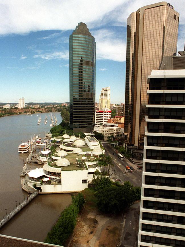 April 2000: Eagle Street aerial. Picture: Bob Fenney
