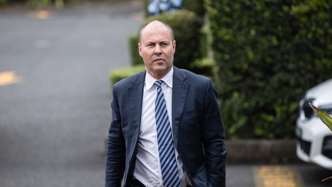 Josh Frydenberg did not directly answer questions about a pamphlet sent to Kooyong residents Picture: Jason Edwards