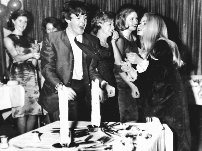 Paul McCartney celebrates his birthday in Sydney during their Australian tour in 1964.