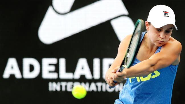 Ash Barty is starting her road to the Australian Open at the Adelaide International. Picture: Getty Images